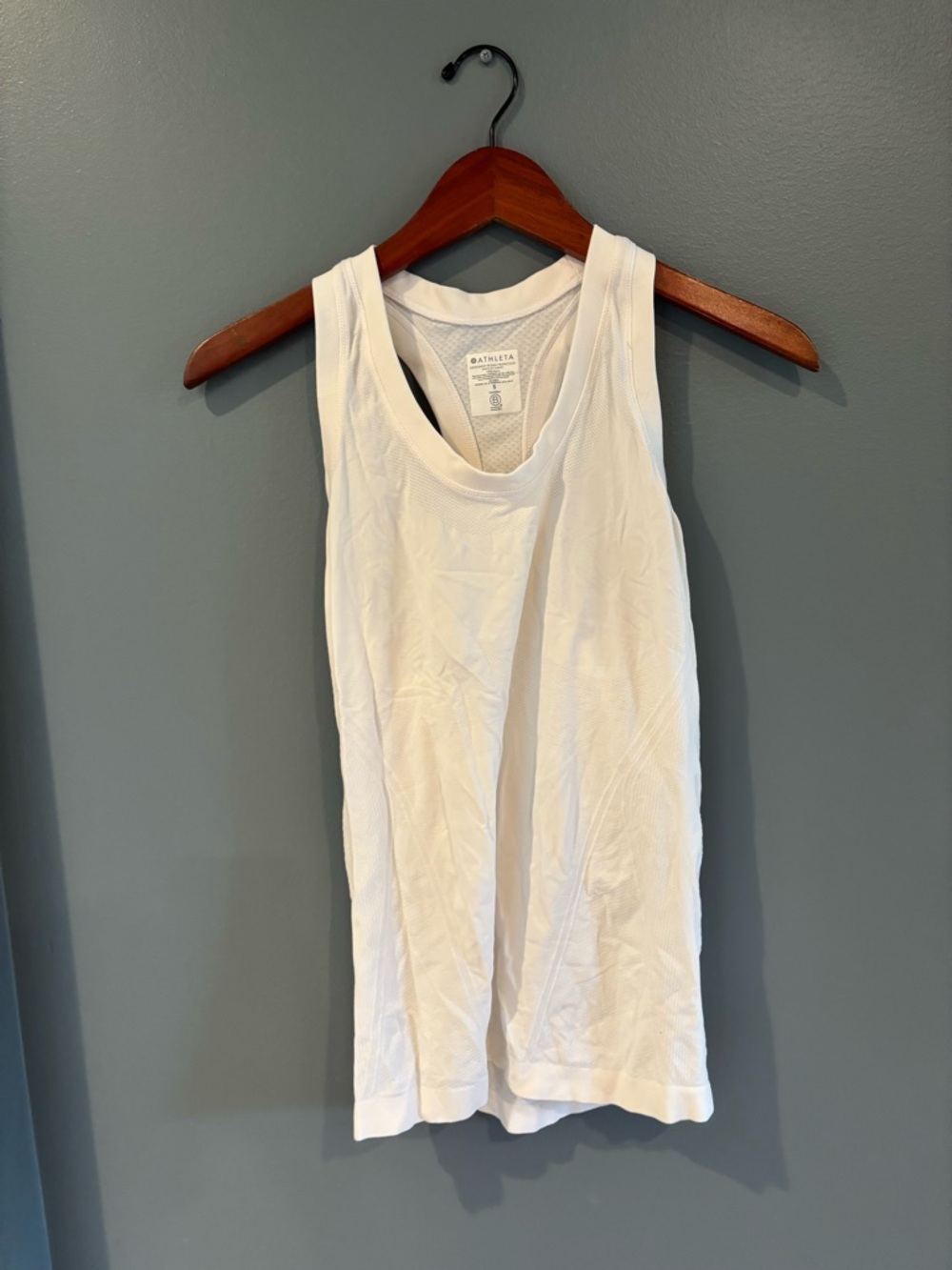 Athleta White Racerback Performance Tank